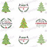 Merry Christmas, Xmas Trees - SA33-Sugar Stamp sheets-Sugar Art