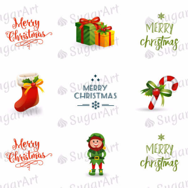 Merry Christmas - SA42-Sugar Stamp sheets-Sugar Art
