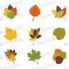 Leaves of Autumn Colors - SA45-Sugar Stamp sheets-Sugar Art