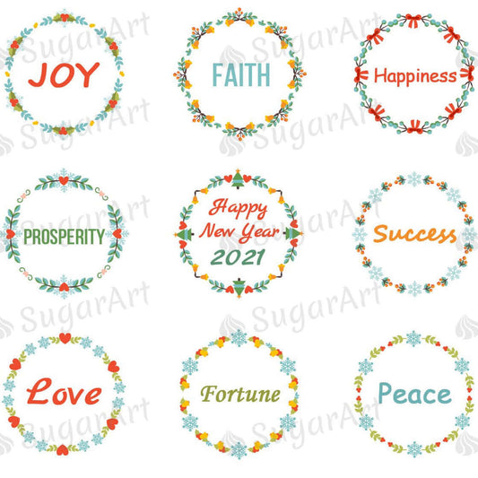 Happy New Year, inspirations - SA49 - Meringue Chocolate Transfer sheets