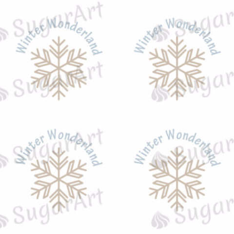 Snowflakes Meringues - SA53-Sugar Stamp sheets-Sugar Art