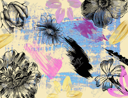 Edible Sugar Sheets Abstract Palette Knife Style - SJSA001 - Sugar Art