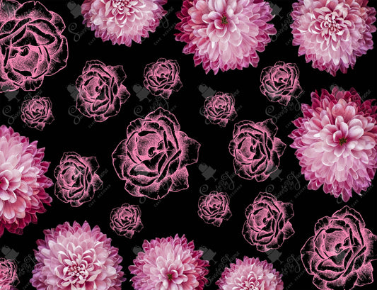 Abstract Pink Flowers - SJSA002