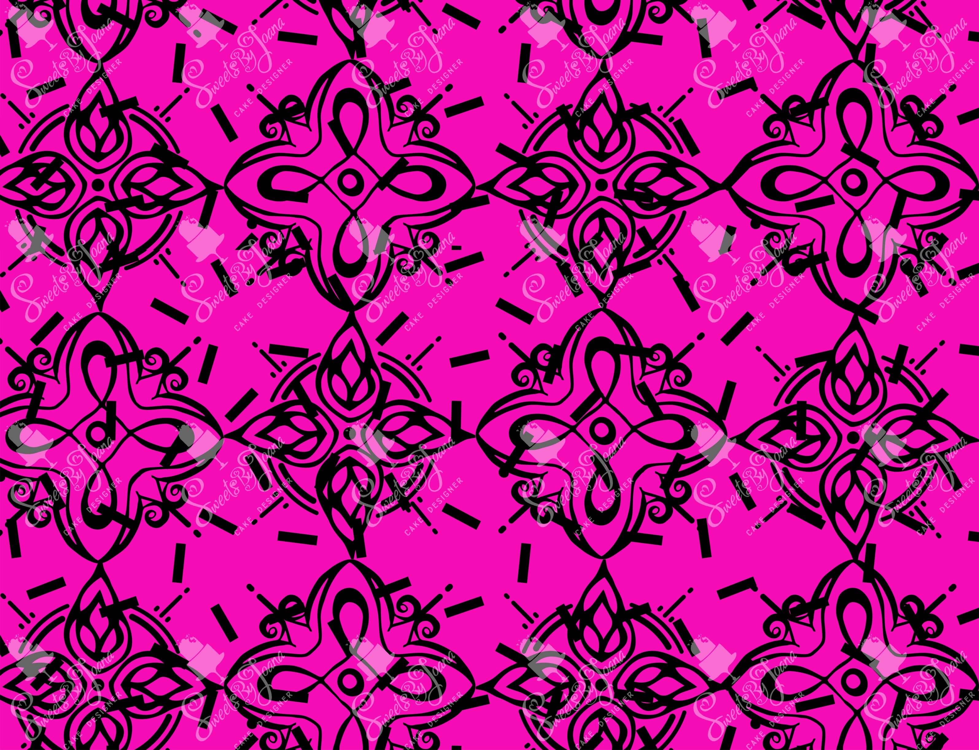 Pink Geometrical Vintage Pattern - SJSA013