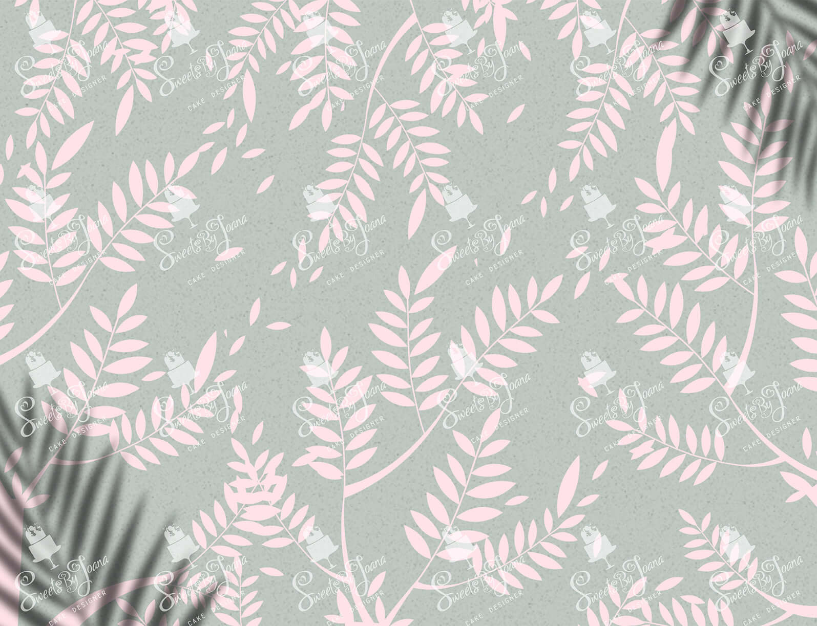 Pink Fern Leaves - SJSA029