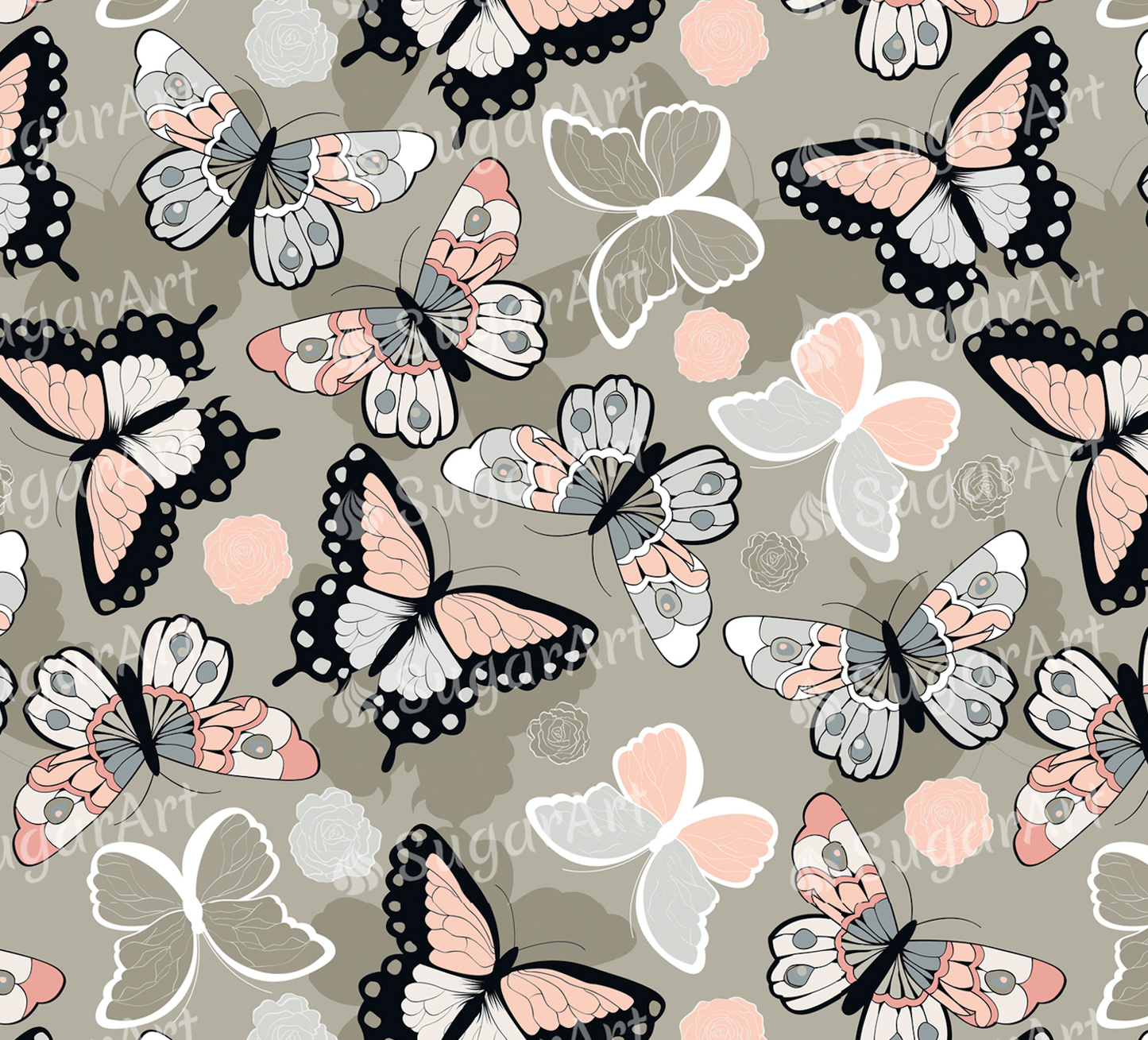 Colorful Butterflies - Icing - ISA004.