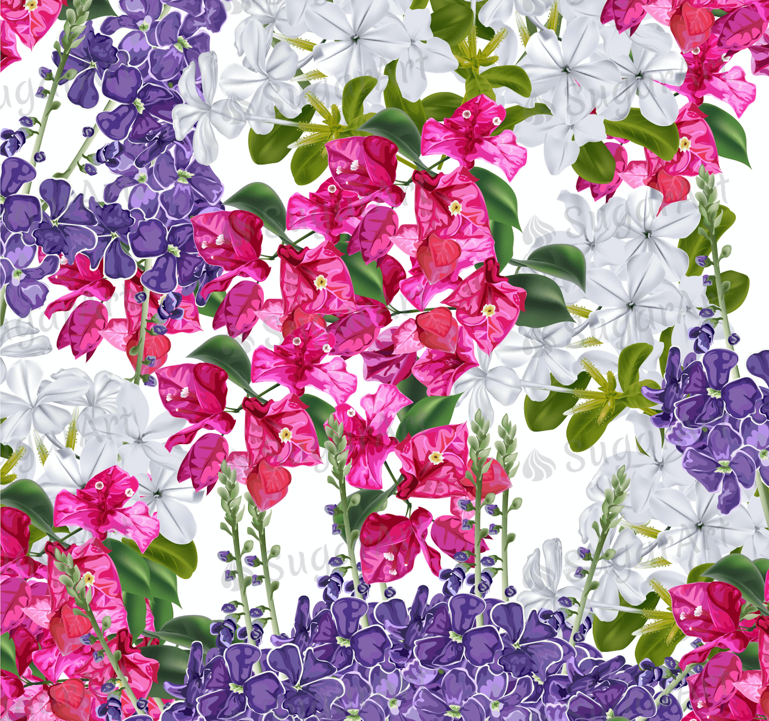 Spring Flowers Background - Icing - ISA023.