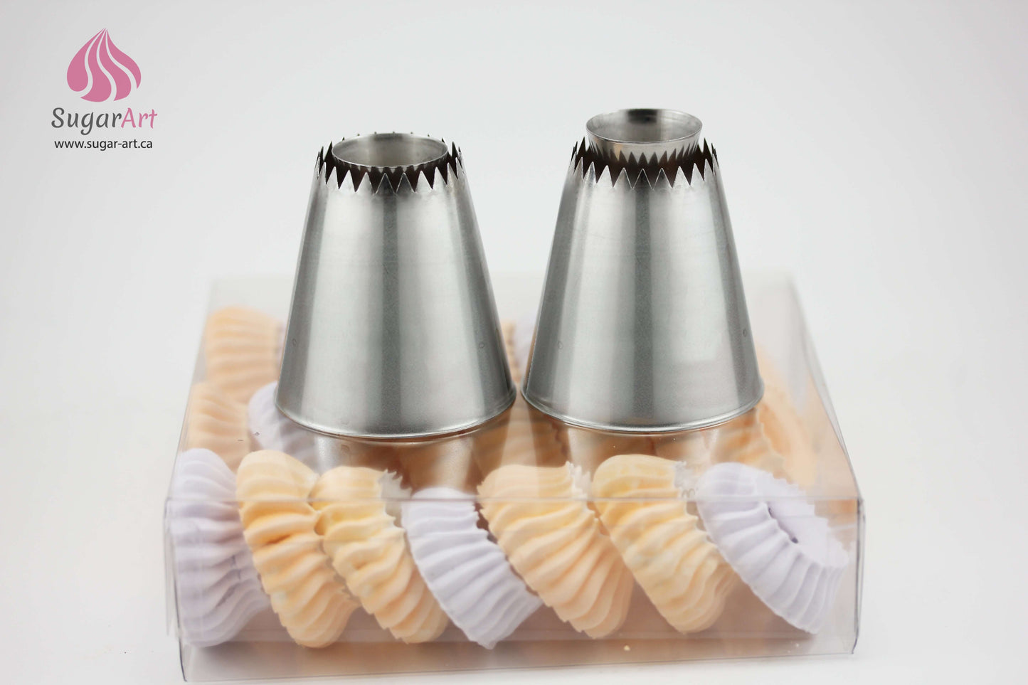 "Sultane" Piping Nozzle Set of 2 (Closed + Open)-Piping Tips-Sugar Art