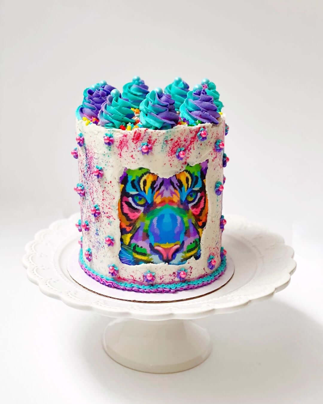 Colorful Tiger Face - Icing - ISA080.